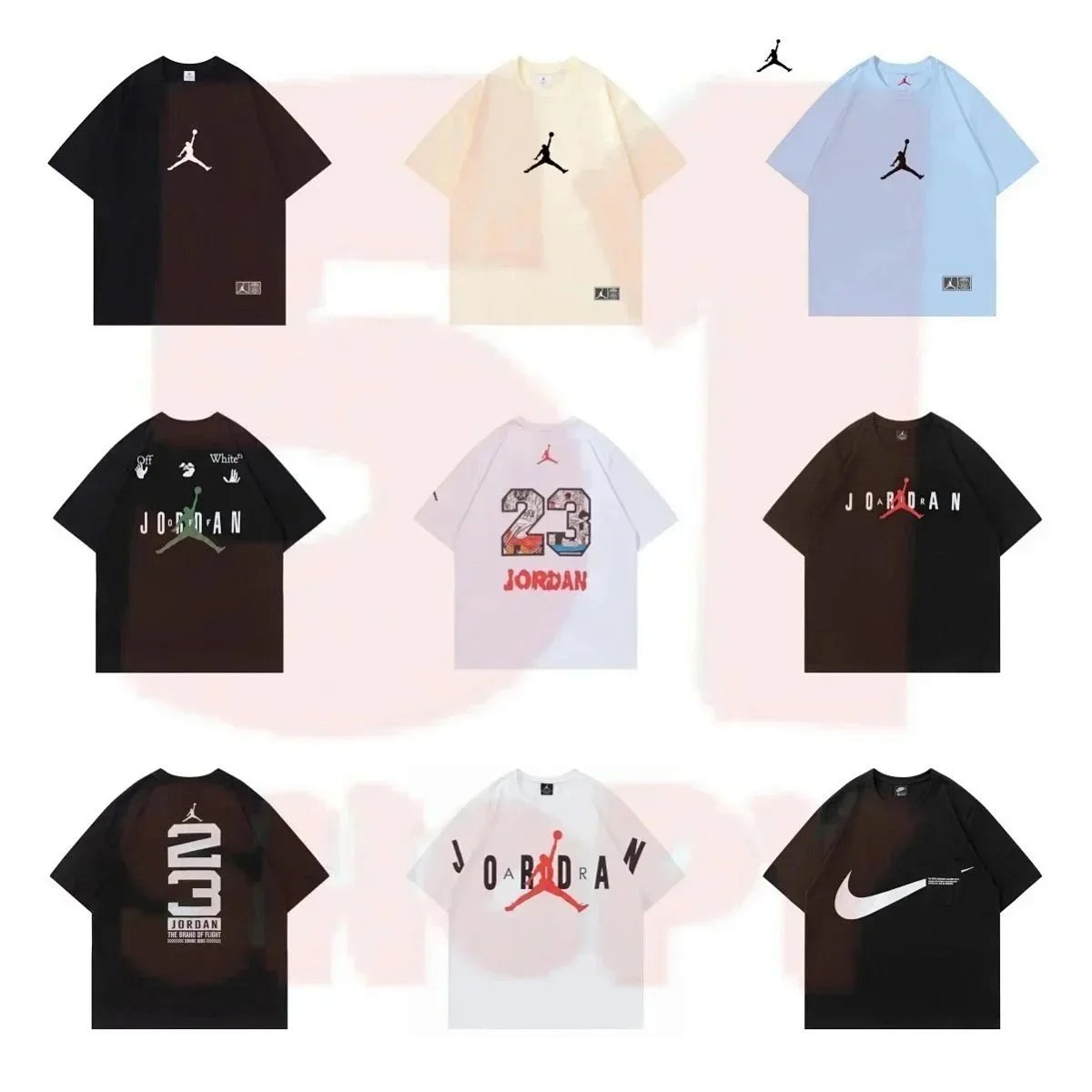 Off-White x Air Jordan Collaboration T-Shirt Black and White product detail 2 in Litbuy spreadsheet finds
