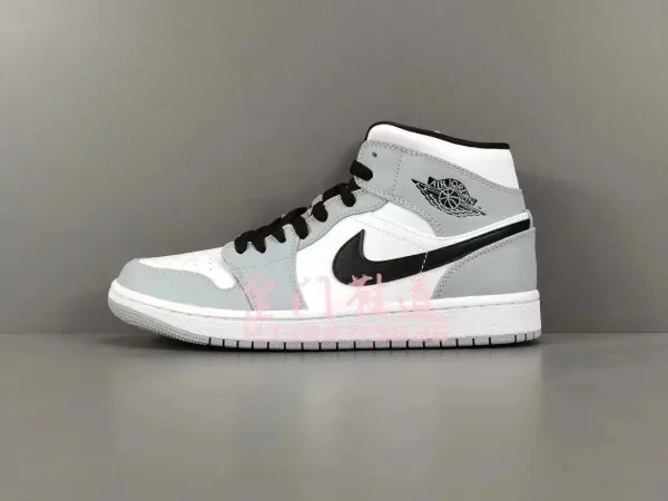 Air Jordan 1 Mid Black/White/Gym Red Sneakers - 9