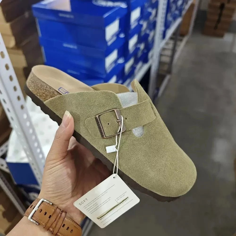 Birkenstock Birkenstock Soft Mules in Khaki Beige