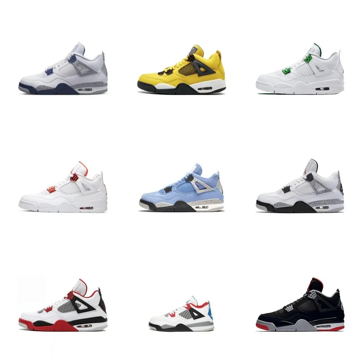 Air Jordan 4 White Purple Sneakers Basketball Shoes product detail 2 in Litbuy spreadsheet finds