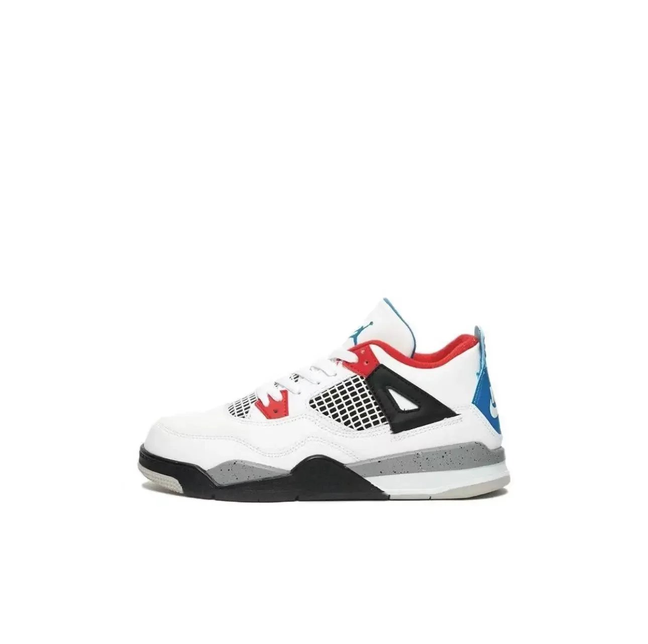 Nike Air Jordan 4 White Blue Yellow Green Red Black Casual Sneakers