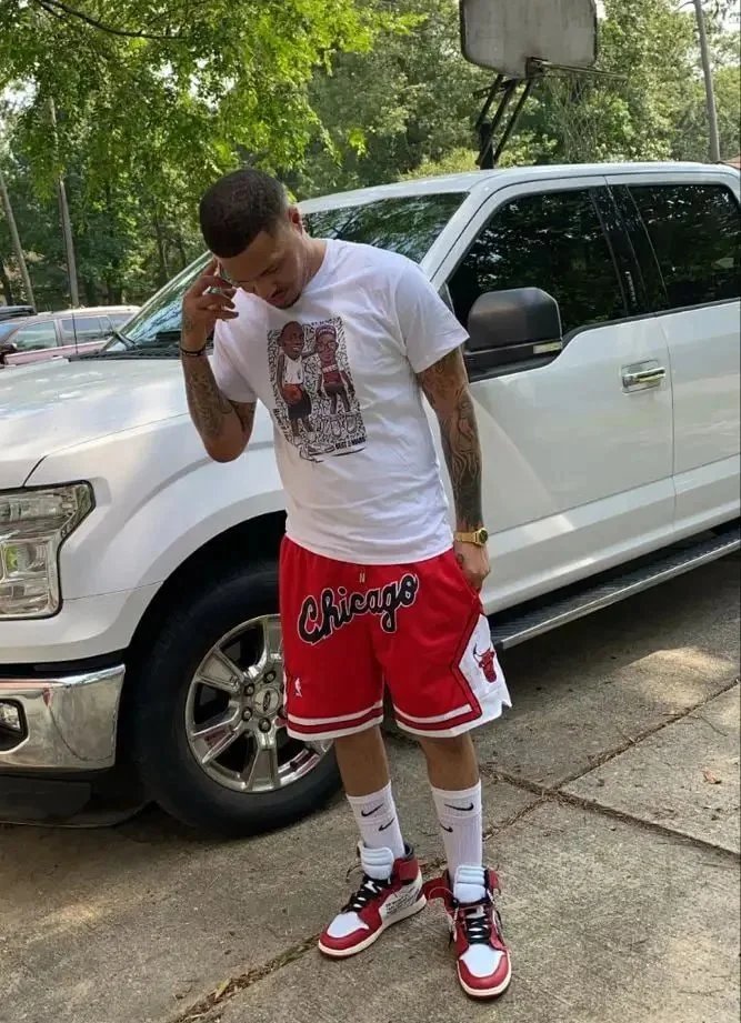 Chicago Bulls Green Red Mesh Basketball Shorts