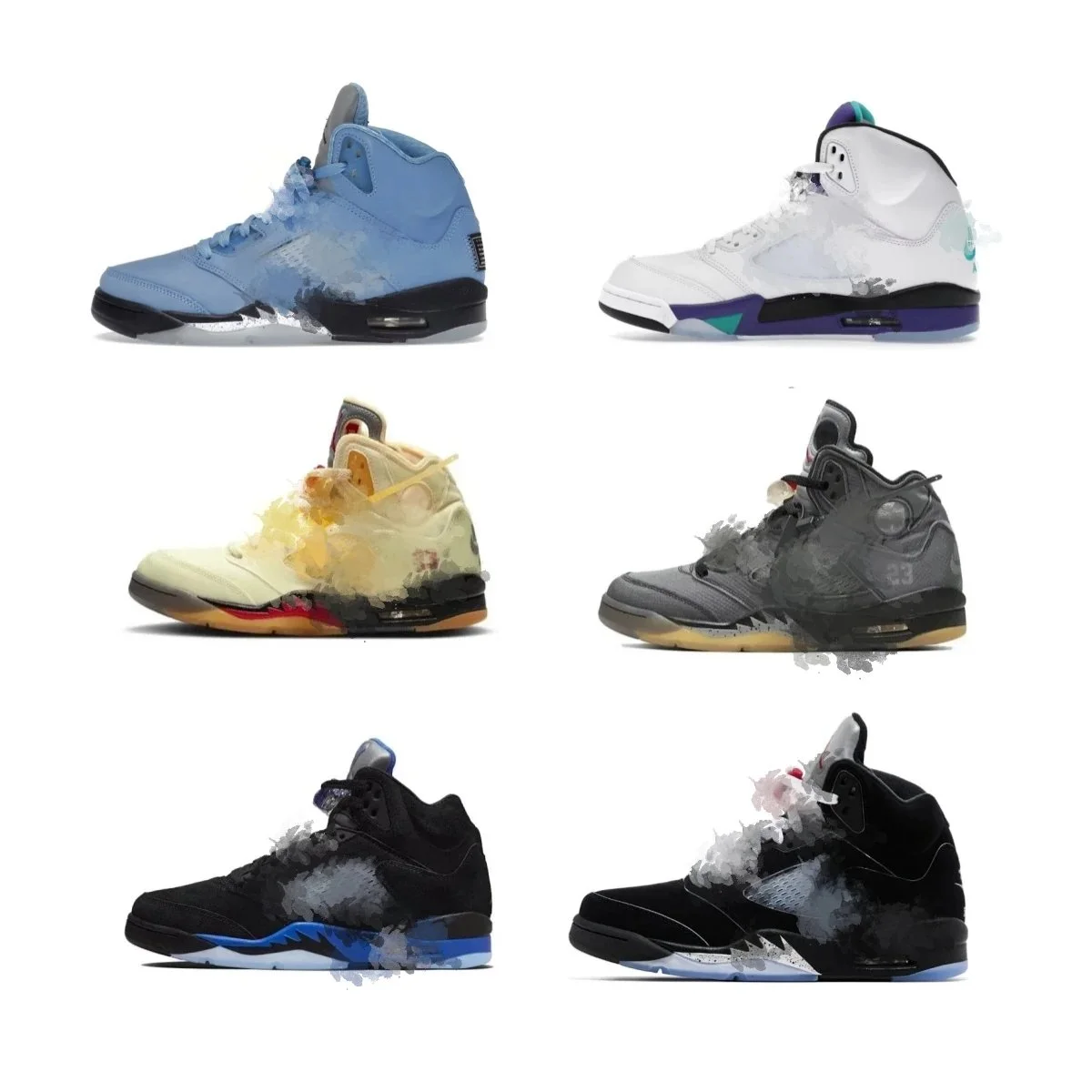 AJ5 OW joint basketball shoes