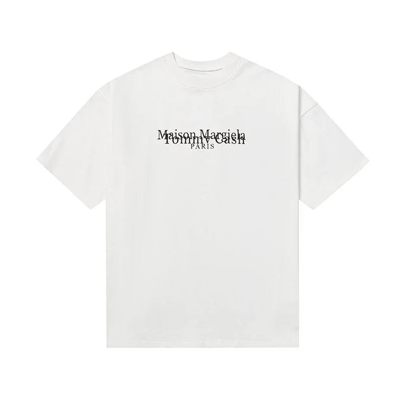 MM6 digital pattern round neck men's and women's trendy short-sleeved T-shirt series