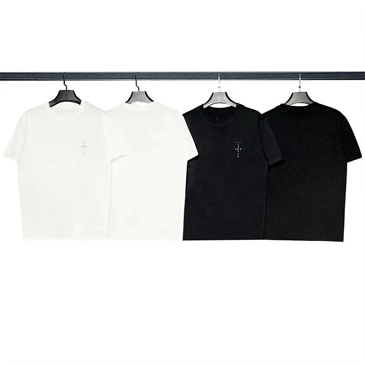 Travis Scott solid color American pure cotton loose high street casual short-sleeved FOG trendy mens and womens T-shirt(pic6) Travis Scott solid color American pure cotton loose high street casual short-sleeved FOG trendy men's and women's T-shirt