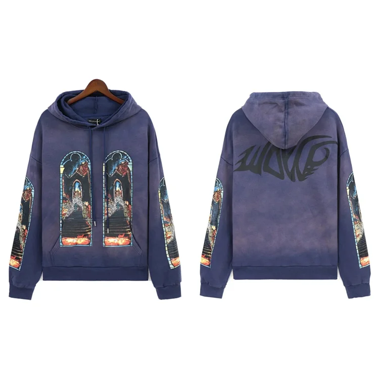 Washed distressed heavy industry print suit retro hooded sweatshirt(pic14) Washed distressed heavy industry print suit retro hooded sweatshirt
