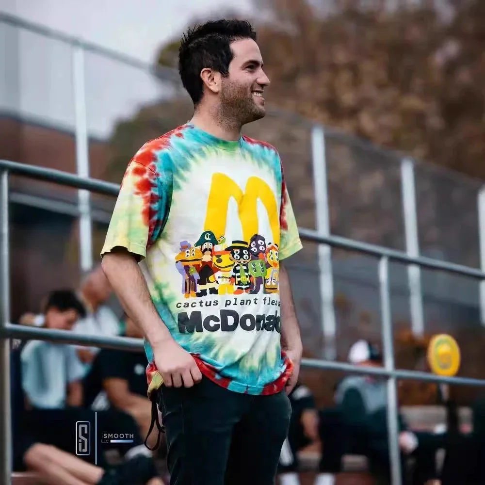 CPFM McDonald's joint peripheral burger print Travis Scott American casual loose TS short-sleeved T-shirt