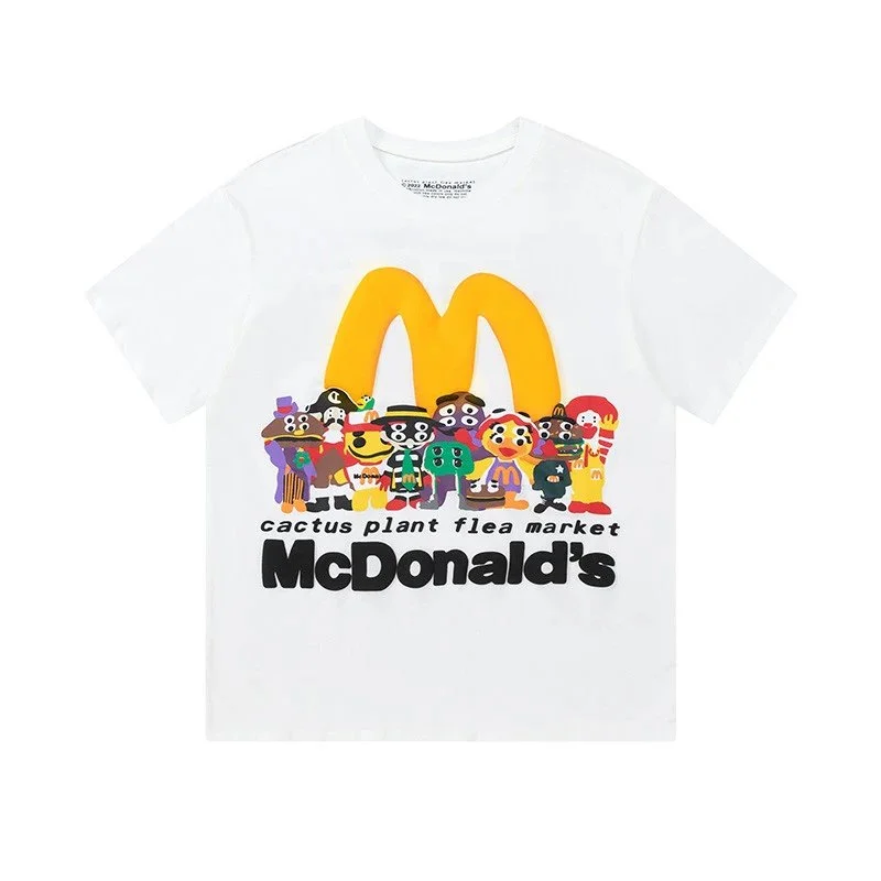 Travis Scott Cactus Jack CPFM McDonalds joint family portrait foam T-shirt short sleeve