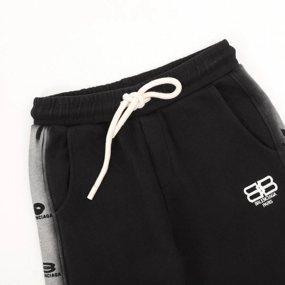 Design Water-Resistant Snap-Closure Embroidered Sweatpants Black - 7