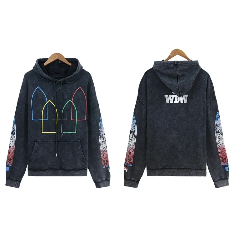 Washed distressed heavy industry print suit retro hooded sweatshirt(pic18) Washed distressed heavy industry print suit retro hooded sweatshirt