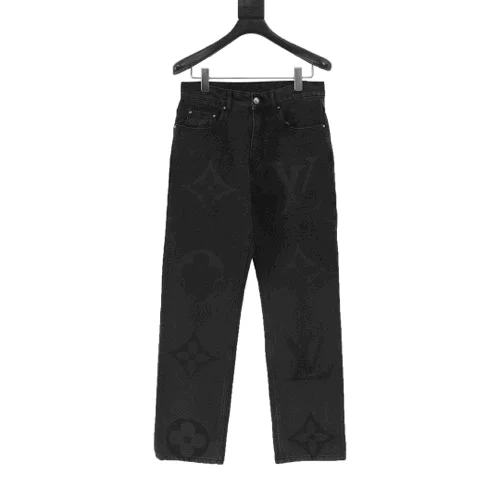 Louis Vuitton 1u24Fw new dark pattern presbyopic logo twill suit jeans