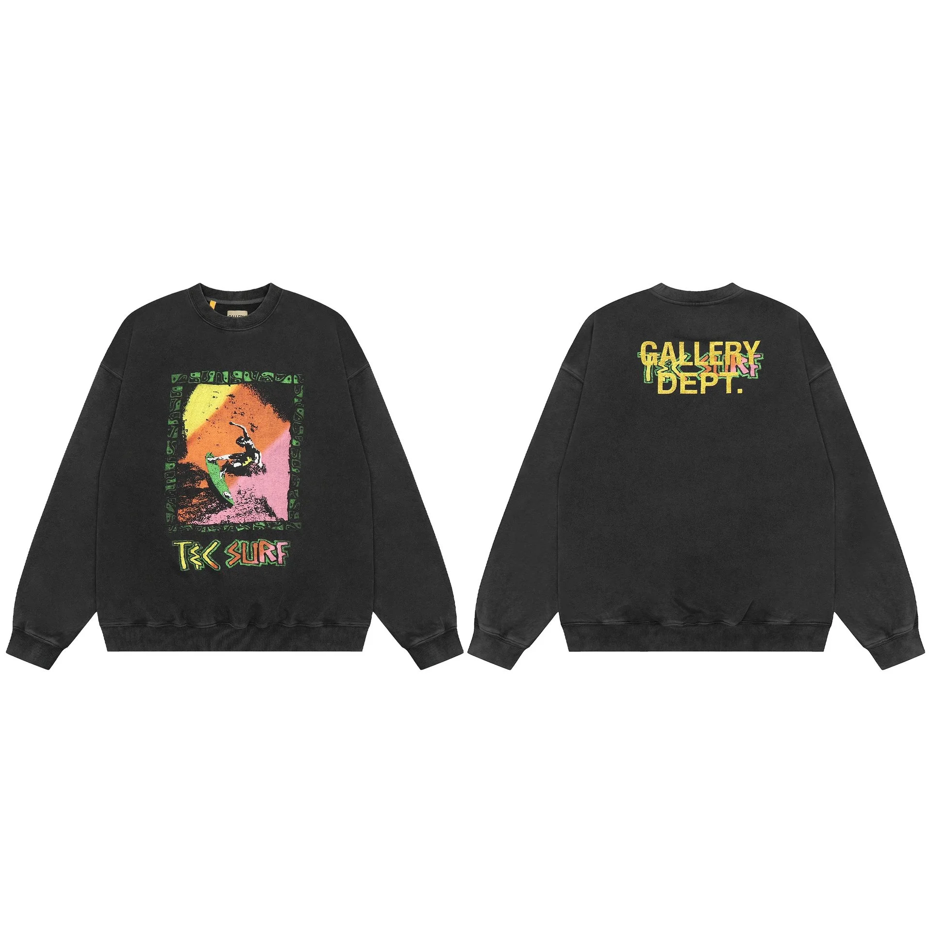 Distressed brain print casual loose hooded sweatshirt for men and women