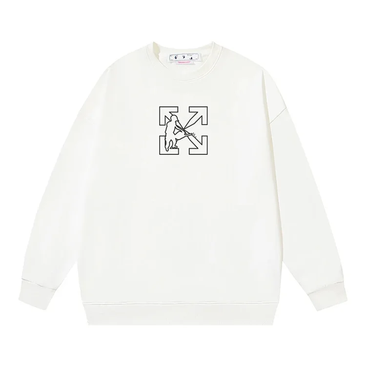 OW arrow oil painting simple printed pullover terry style(pic6) OW arrow oil painting simple printed pullover terry style
