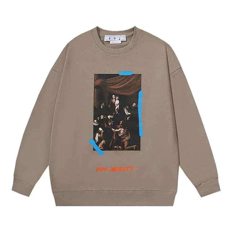 OW arrow oil painting simple printed pullover terry style(pic11) OW arrow oil painting simple printed pullover terry style
