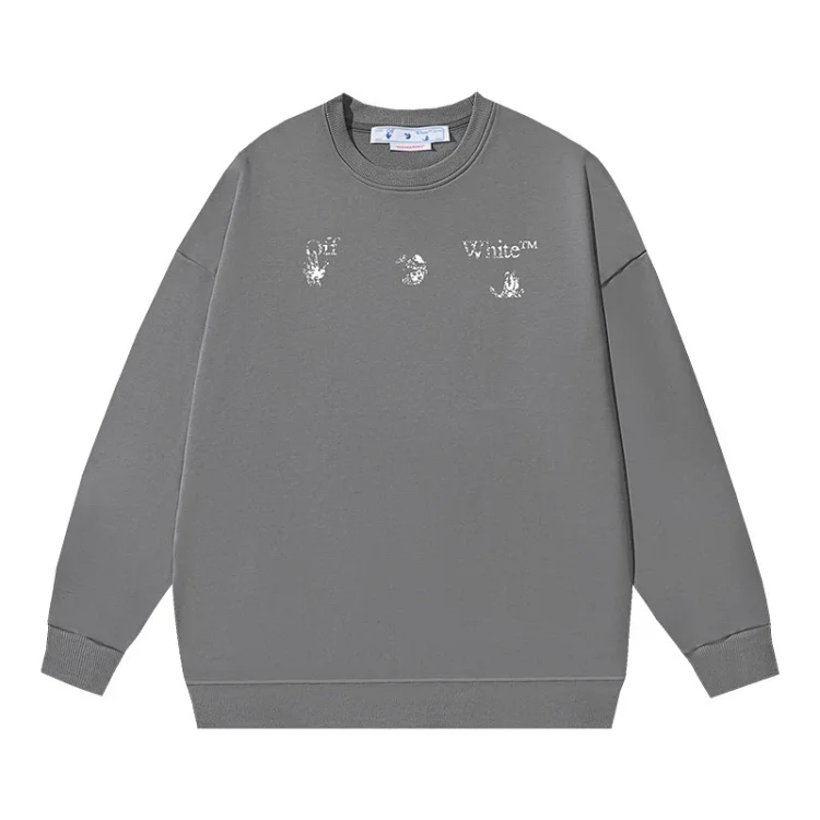 OW arrow oil painting simple printed pullover terry style(pic8) OW arrow oil painting simple printed pullover terry style