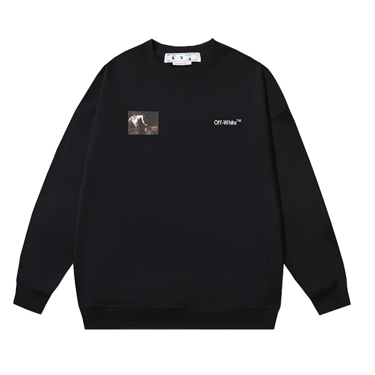 OW arrow oil painting simple printed pullover terry style(pic28) OW arrow oil painting simple printed pullover terry style