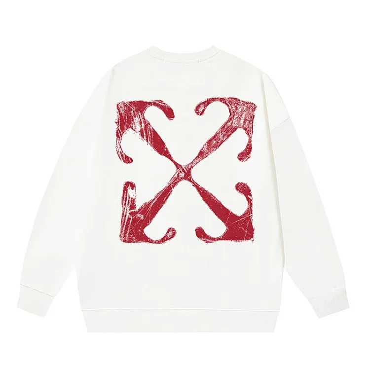 OW arrow oil painting simple printed pullover terry style(pic33) OW arrow oil painting simple printed pullover terry style