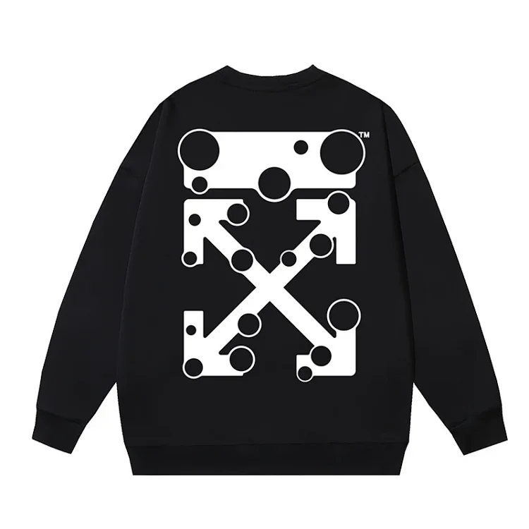 OW arrow oil painting simple printed pullover terry style(pic35) OW arrow oil painting simple printed pullover terry style