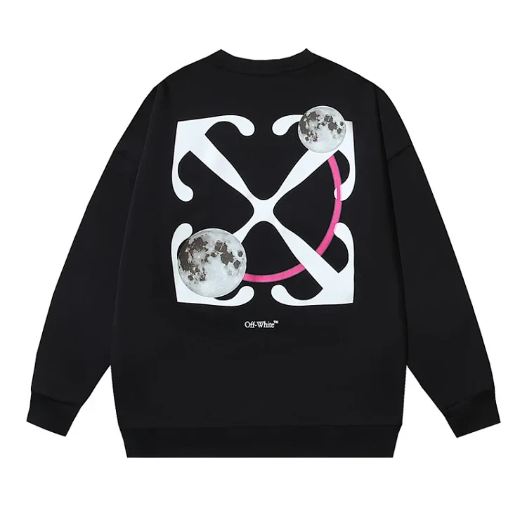 OW arrow oil painting simple printed pullover terry style(pic41) OW arrow oil painting simple printed pullover terry style