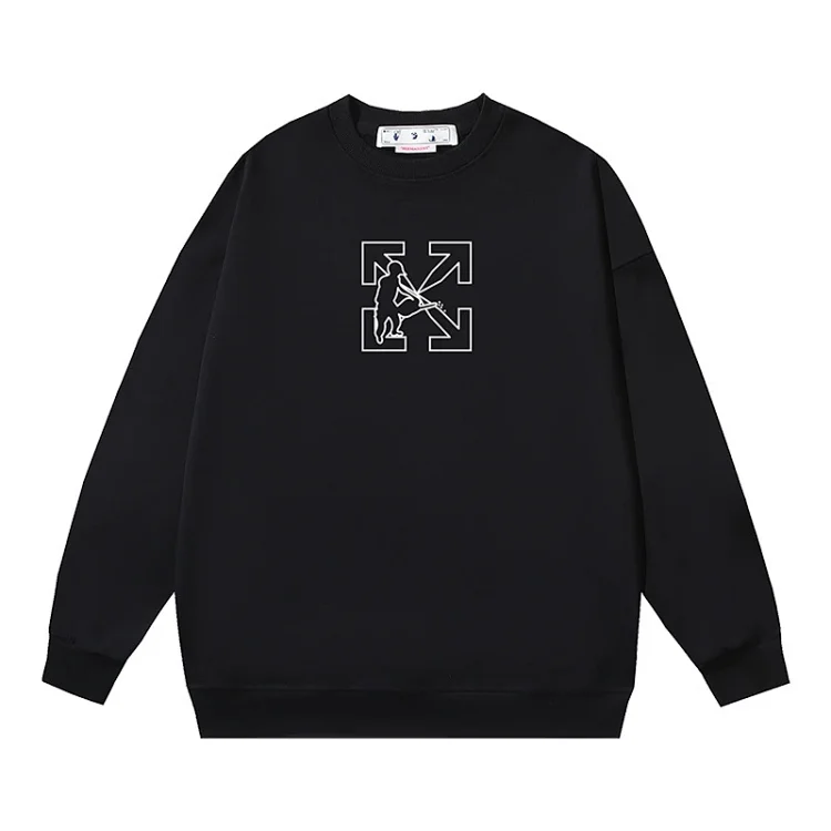 OW arrow oil painting simple printed pullover terry style(pic5) OW arrow oil painting simple printed pullover terry style