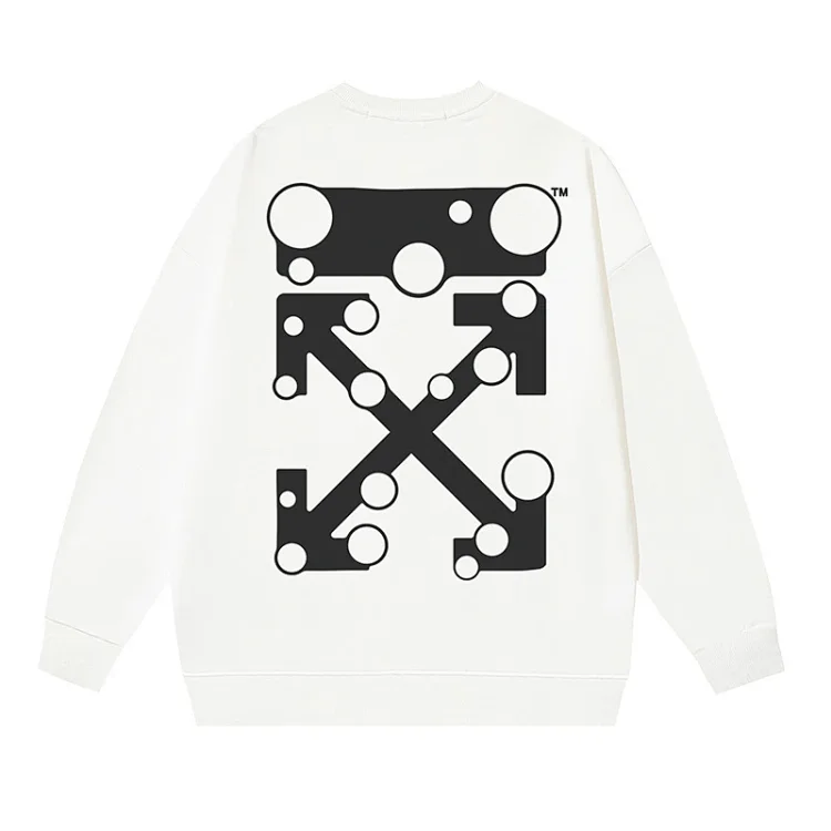 OW arrow oil painting simple printed pullover terry style(pic36) OW arrow oil painting simple printed pullover terry style