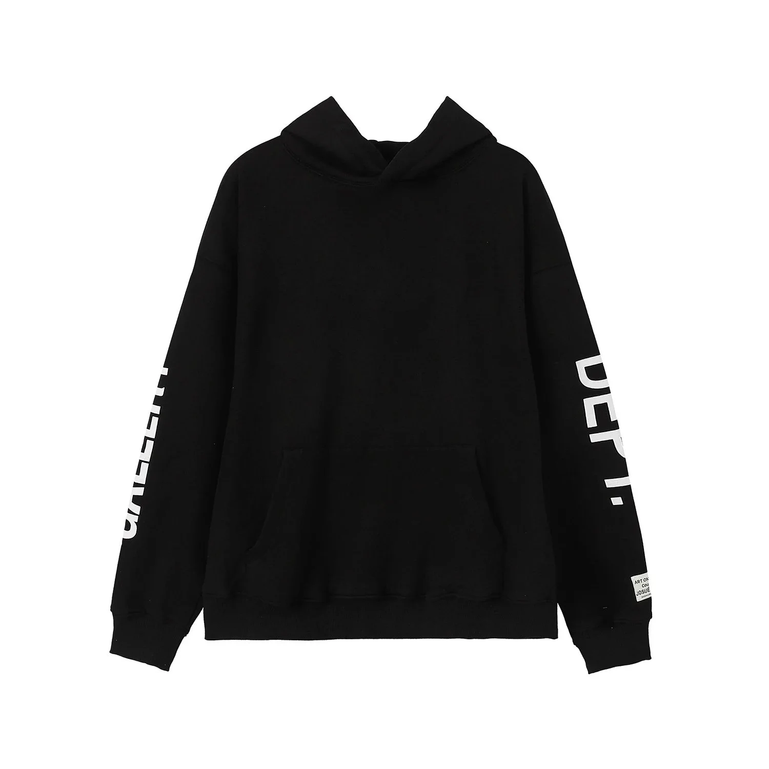 Distressed brain print casual loose hooded sweatshirt for men and women