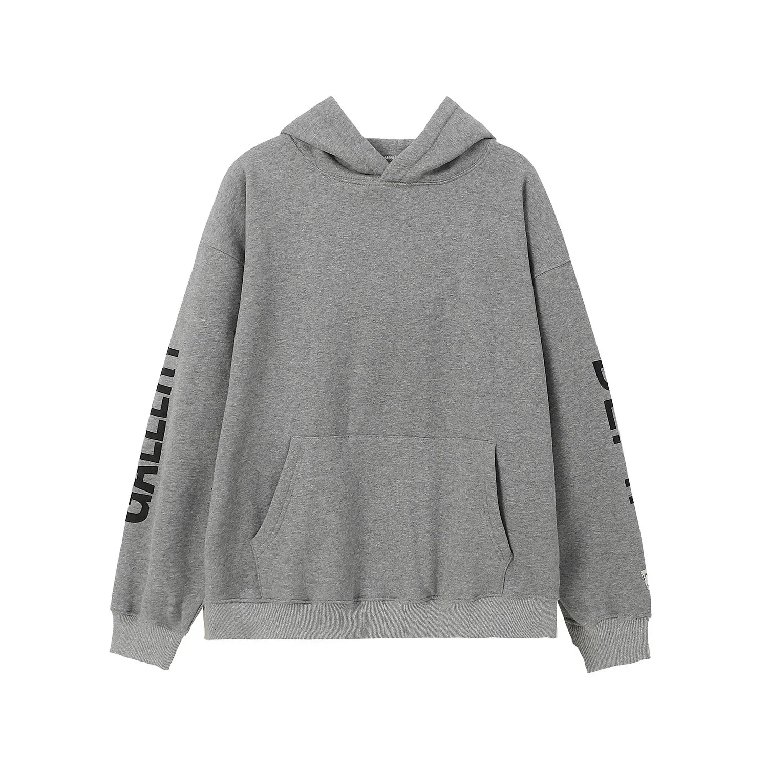 Distressed brain print casual loose hooded sweatshirt for men and women