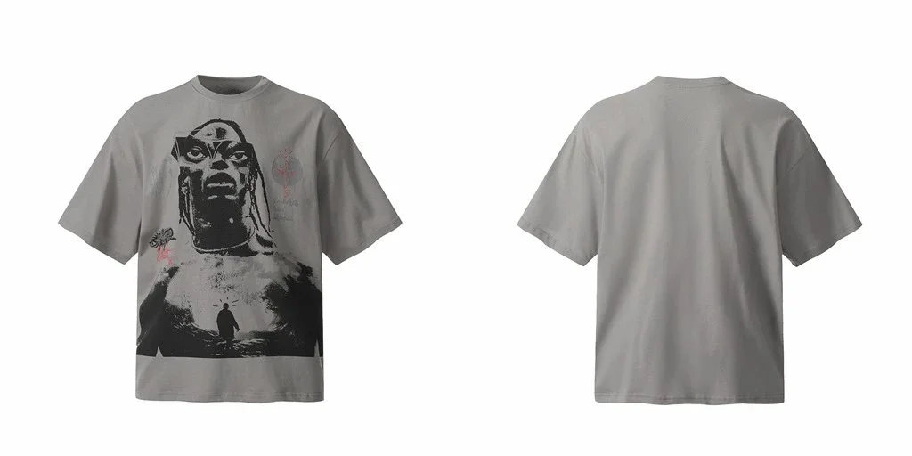 Travis Scott ts Cactus Jack shirt Fujiwara Hiroshi lightning joint TS men's and women's short-sleeved T-shirt