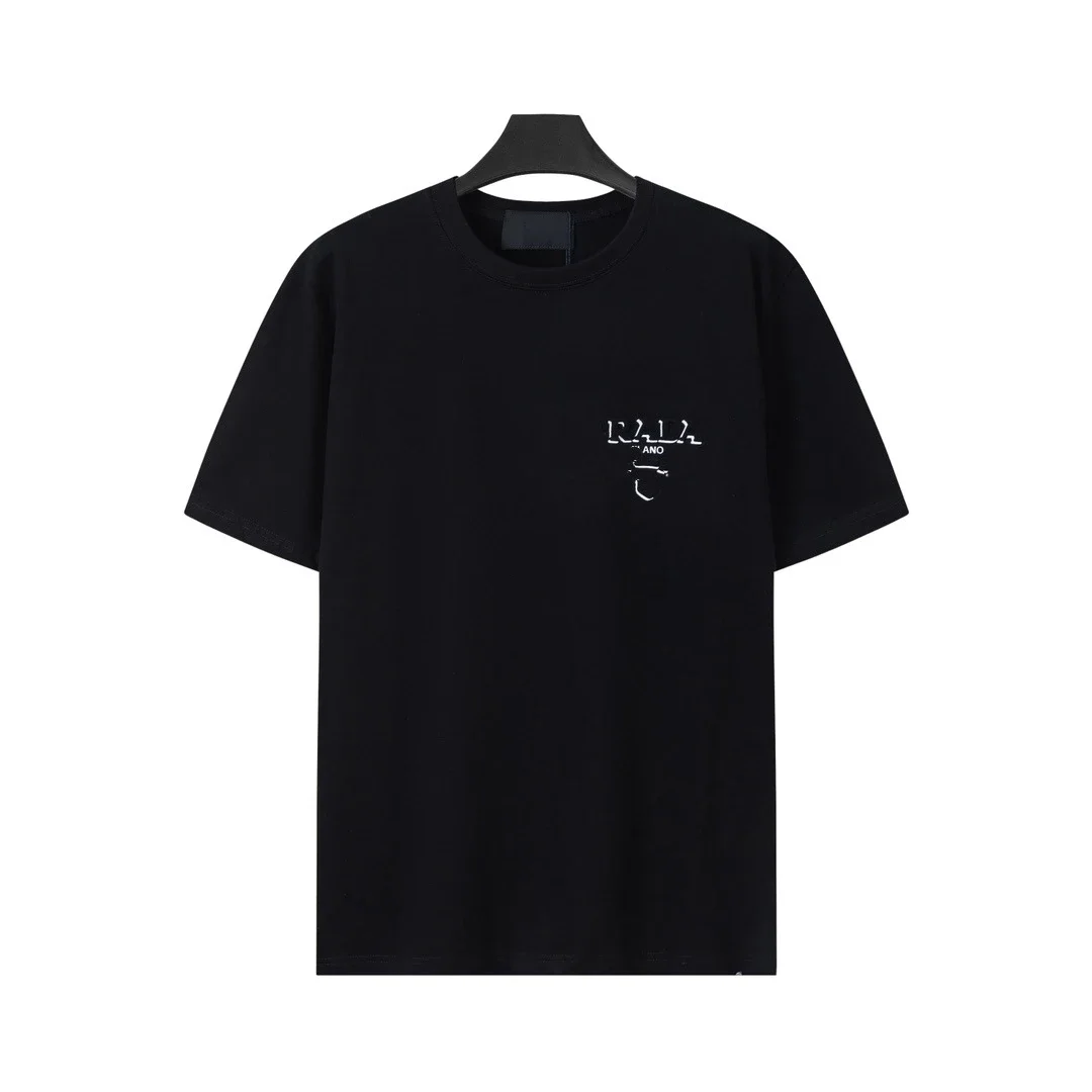 Metal triangle logo series style P short-sleeved T-shirts for men and women