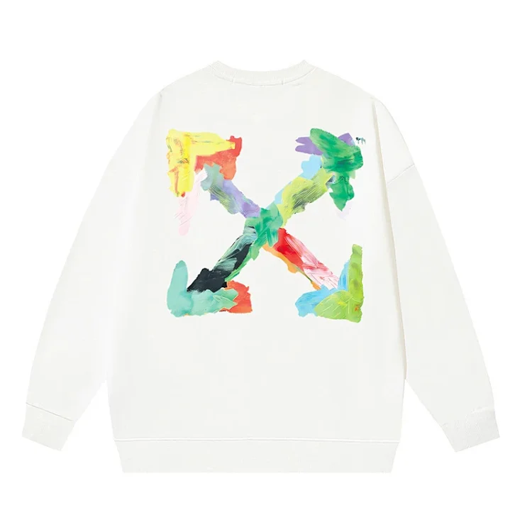 OW arrow oil painting simple printed pullover terry style(pic21) OW arrow oil painting simple printed pullover terry style