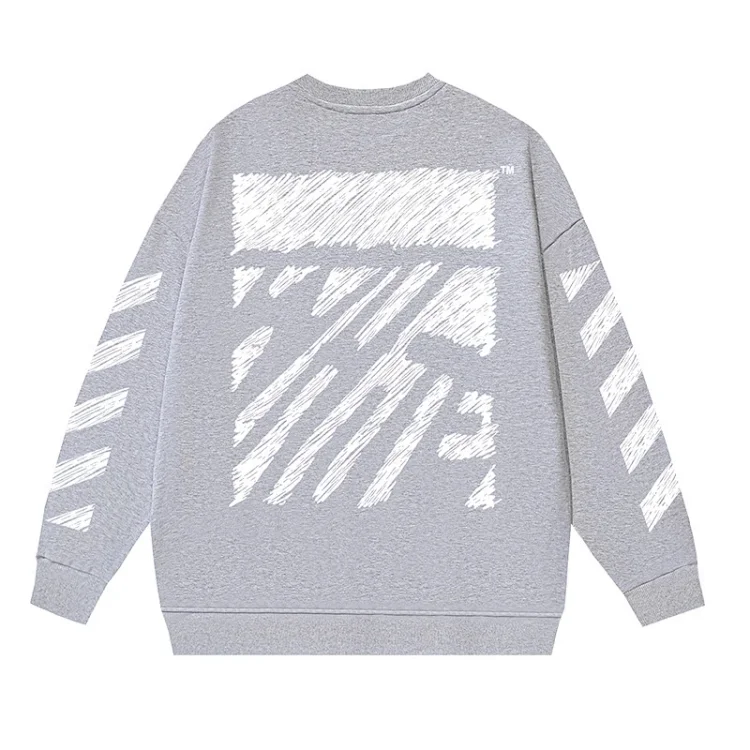 OW arrow oil painting simple printed pullover terry style(pic23) OW arrow oil painting simple printed pullover terry style