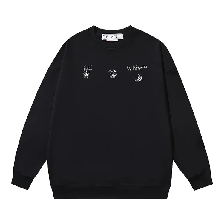 OW arrow oil painting simple printed pullover terry style(pic7) OW arrow oil painting simple printed pullover terry style