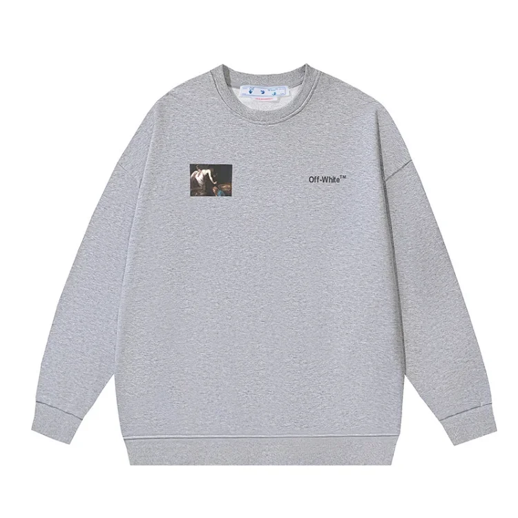 OW arrow oil painting simple printed pullover terry style(pic26) OW arrow oil painting simple printed pullover terry style
