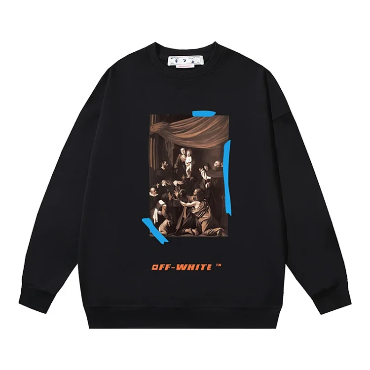 OW arrow oil painting simple printed pullover terry style(pic9) OW arrow oil painting simple printed pullover terry style
