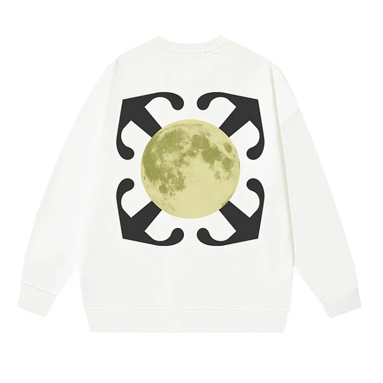 OW arrow oil painting simple printed pullover terry style(pic29) OW arrow oil painting simple printed pullover terry style