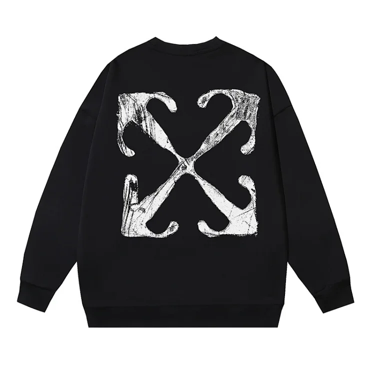 OW arrow oil painting simple printed pullover terry style(pic34) OW arrow oil painting simple printed pullover terry style