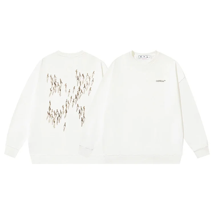 OW arrow oil painting simple printed pullover terry style(pic38) OW arrow oil painting simple printed pullover terry style