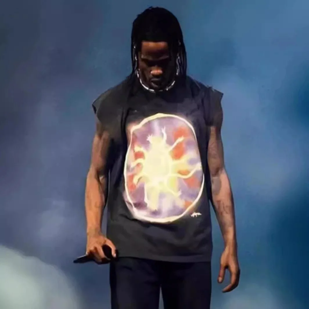 2024 new American street style Travis Scott Cactus Jack Confederacy short-sleeved T-shirt tee