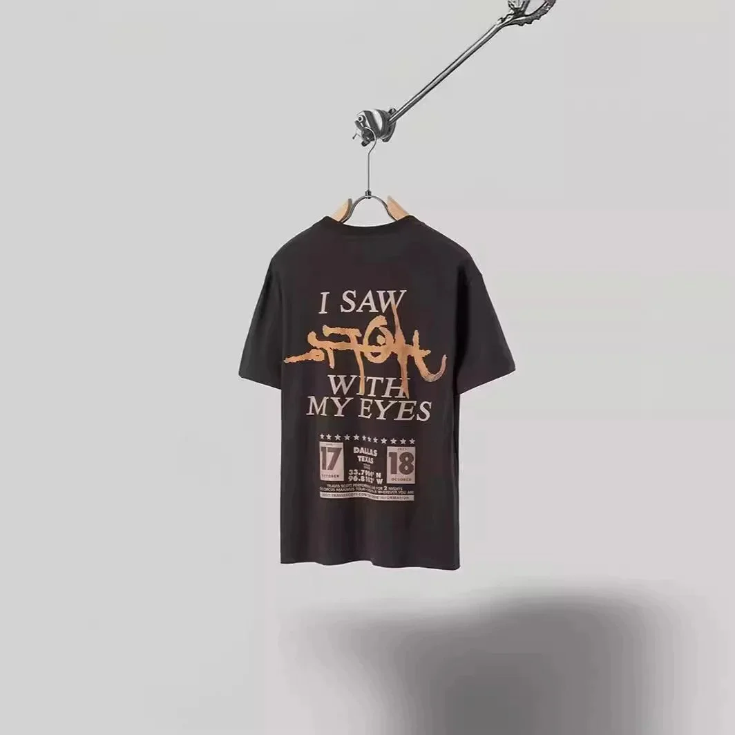 2024 new American street style Travis Scott Cactus Jack Confederacy short-sleeved T-shirt tee