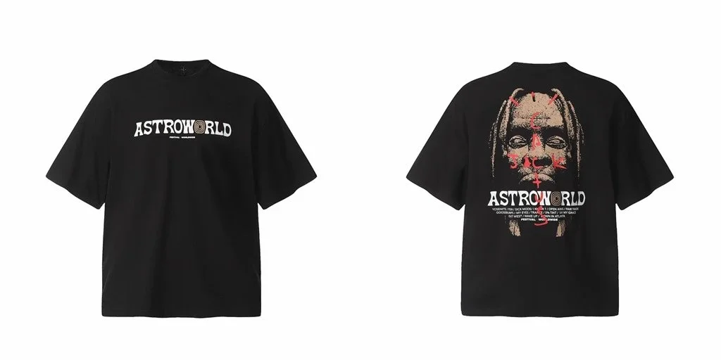 Travis Scott ts Cactus Jack shirt Fujiwara Hiroshi lightning joint TS men's and women's short-sleeved T-shirt