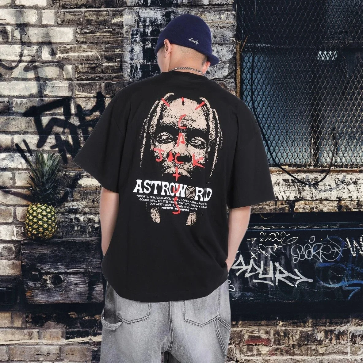 TRAVIS SCOTT American street short-sleeved 24ss new album peripheral VINTAGE niche trendy brand retro T-shirt