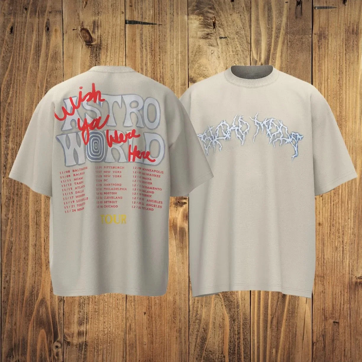 TRAVIS SCOTT American street short-sleeved 24ss new album peripheral VINTAGE niche trendy brand retro T-shirt