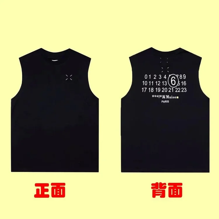 Summer loose letters MM6 embroidered label printing same style for men and women couples(pic25) Summer loose letters MM6 embroidered label printing same style for men and women couples