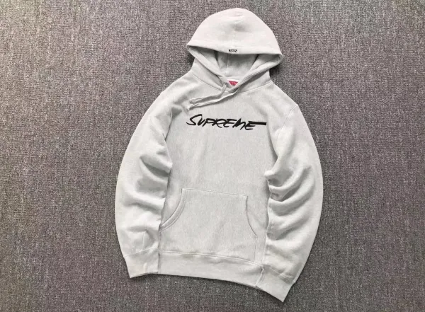 Supreme Script Logo Hoodie Gray - 1