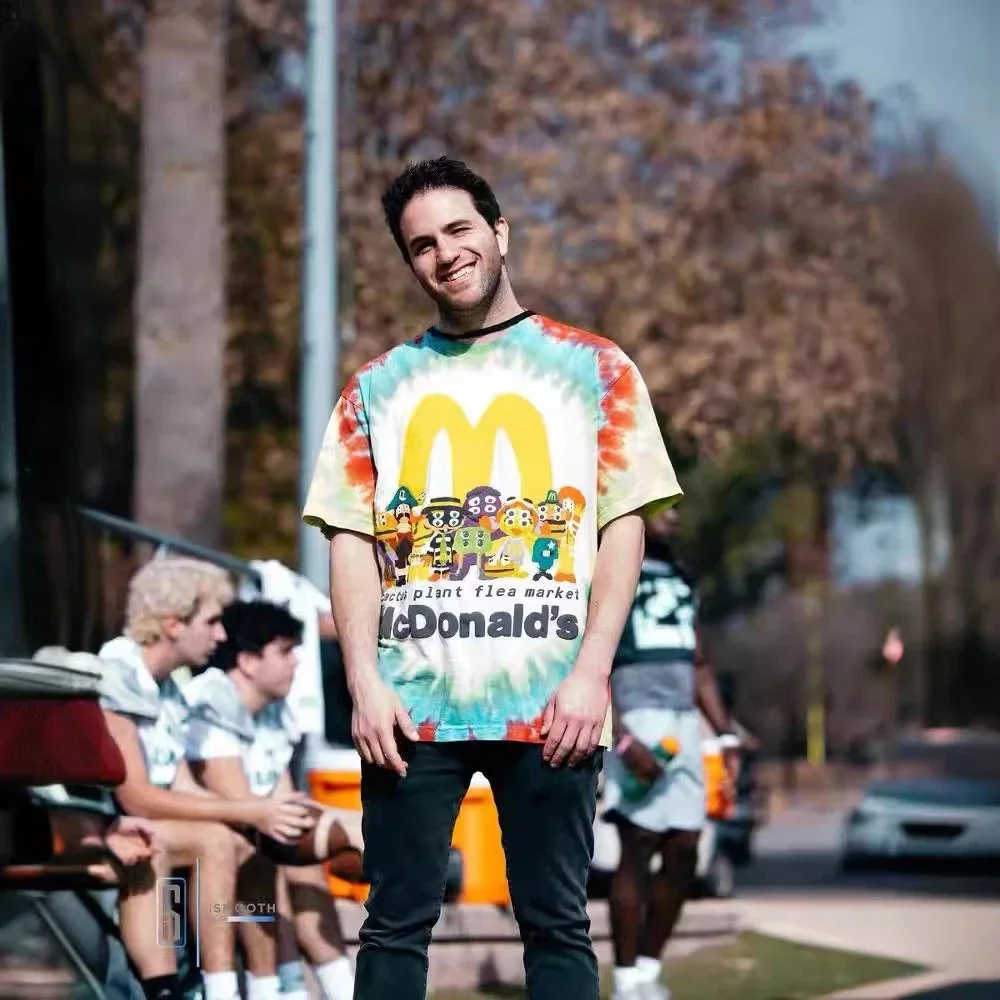 CPFM McDonald's joint peripheral burger print Travis Scott American casual loose TS short-sleeved T-shirt