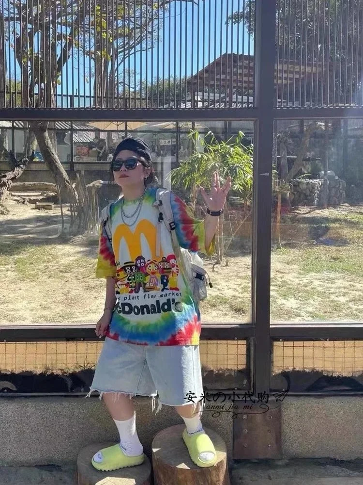 CPFM McDonald's joint peripheral burger print Travis Scott American casual loose TS short-sleeved T-shirt