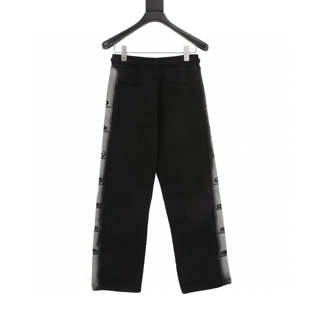 Design Water-Resistant Snap-Closure Embroidered Sweatpants Black - 6