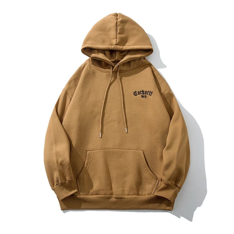 Letter Embroidery Hooded Fleece Hoodie photo 8