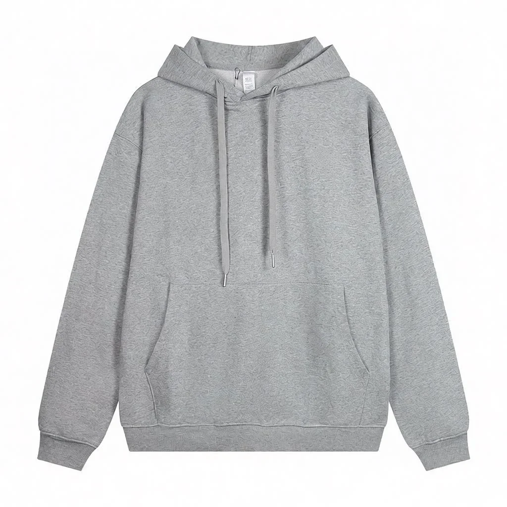 Heavyweight round neck hooded sweatshirt suit loose warm shirt zipper casual jacket for men and women