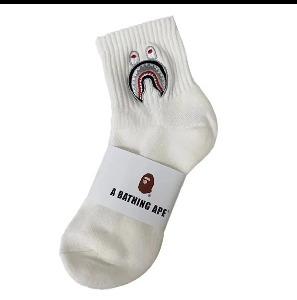 Towel socks Japanese trendy socks high-tube cotton socks sweat-absorbent white socks solid color mid-tube thickened casual socks for men and women